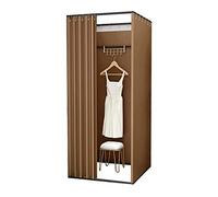 YHNNH, Camerino del negozio Schermo for la privacy Partizione mobile Guardaroba quadrato Spogliatoio fai-da-te con tenda ombreggiante Montaggio mobile dell'abbigliamento del negozio(B,100x100x200cm)