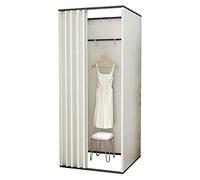 YHNNH, Camerino del negozio Schermo for la privacy Partizione mobile Guardaroba quadrato Spogliatoio fai-da-te con tenda ombreggiante Montaggio mobile dell'abbigliamento del negozio(C,85x85x200cm)
