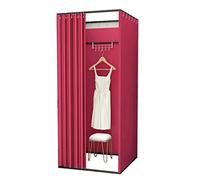 YHNNH, Camerino del negozio Schermo for la privacy Partizione mobile Guardaroba quadrato Spogliatoio fai-da-te con tenda ombreggiante Montaggio mobile dell'abbigliamento del negozio(E,100x100x200cm)