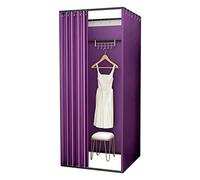 YHNNH, Camerino del negozio Schermo for la privacy Partizione mobile Guardaroba quadrato Spogliatoio fai-da-te con tenda ombreggiante Montaggio mobile dell'abbigliamento del negozio(D,100x100x200cm)