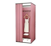 YHNNH, Camerino del negozio Schermo for la privacy Partizione mobile Guardaroba quadrato Spogliatoio fai-da-te con tenda ombreggiante Montaggio mobile dell'abbigliamento del negozio(A,100x100x200cm)