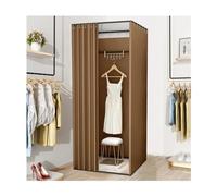 YHNNH, Camerino mobile nel negozio di abbigliamento, spaziosa tenda fasciatoio, spogliatoio portatile for la privacy, fasciatoio facile da montare(Brown,100x100x200cm)