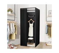 YHNNH, Camerino mobile nel negozio di abbigliamento, spaziosa tenda fasciatoio, spogliatoio portatile for la privacy, fasciatoio facile da montare(Black,100x100x200cm)