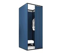 YHNNH, Camerino quadrato Spogliatoio in metallo con tenda ombreggiante Negozio di abbigliamento for spogliatoio Spogliatoio del centro commerciale(100x85x200cm,B)