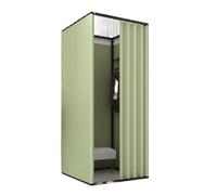 YHNNH, Camerino quadrato Spogliatoio in metallo con tenda ombreggiante Negozio di abbigliamento for spogliatoio Spogliatoio del centro commerciale(100x100x200cm,G)