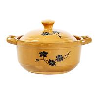 YHNNH, Casseruola con coperchio, casseruola in ceramica pentola antiaderente, casseruola, pentola di terracotta for cucinare, forno, pentola di pietra in argilla naturale, artigianato tradizionale