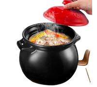 YHNNH, Casseruola in argilla Pentola for zuppa in terracotta Casseruole piccole con coperchio Pentola in argilla, salse robuste Pentola for zuppa Casseruole in pietra di ceramica(4.6L)