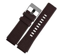 YHNNH, Cinturino for orologio da uomo compatibile con il cinturino for orologio Diesel sostitutivo for bocca convessa(Brown silver,30mm18mm)