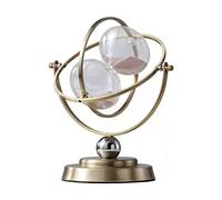 YHNNH Clessidra in metallo vintage con rotazione a 360° grande, clessidra in metallo color ottone, timer 15 30 60 minuti, giocattolo creativo educativo for ufficio, casa(Brown Sand,15 minutes)