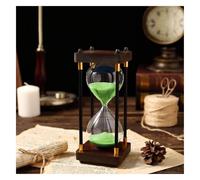 YHNNH Clessidra Orologio con sabbia Timer Doppia protezione Assistente for la gestione del tempo del bambino, aiuta i clienti a incidere il loro nome o citazione sulla clessidra(Grün,45 minutes)