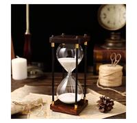 YHNNH Clessidra Orologio con sabbia Timer Doppia protezione Assistente for la gestione del tempo del bambino, aiuta i clienti a incidere il loro nome o citazione sulla clessidra(Wit,45 minutes)