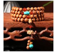 YHNNH, Collana con braccialetto di perline di legno di sandalo autentico indiano autentico 108 Buddha Legno di preghiera Rosario Meditazione Mala (Colore : B) (Colore : B)(Onecolor)