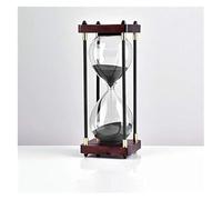 YHNNH Colore Clessidra Timer30/45/60Minuti Orologio in vetro Orologio con sabbia Artigianato Decorazione in vetro for lo studio a casa Ufficio Regalo creativo.(Black,60 minutes)