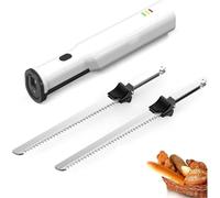 YHNNH Coltello da taglio elettrico, Coltello per pane, Affettatrice di carne con maniglia ergonomica elettrica, Coltello da taglio con lucchetto di sicurezza e release del trigger, P