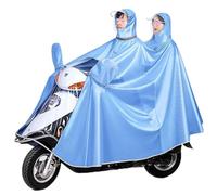 YHNNH Copertura Antipioggia for Sedia a rotelle con Cappuccio Antipioggia, Impermeabile da Ciclismo Doppio e Singolo a Doppio Uso(Light Blue,L)