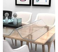 YHNNH Copertura per Tavolo in PVC Trasparente, tovaglia Lunga in PVC, Protezione per Tavolo in plastica Trasparente, tovaglie in Vinile Trasparente, 60x150 cm/70x180 cm/80x200 cm, Resistente all'a
