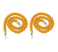 YHNNH, Corda di barriera in canapa for il controllo della folla, corda for montanti industriale for carichi pesanti, con ganci for concerti in hotel, teatro/(Yellow,Length 2.5M/8.2Ft/98.4In)