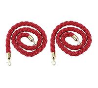 YHNNH, Corda di barriera in canapa for il controllo della folla, corda for montanti industriale for carichi pesanti, con ganci for concerti in hotel, teatro/(Red,Length 2.5M/8.2Ft/98.4In)