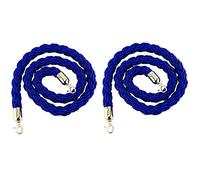 YHNNH, Corda di barriera in canapa for il controllo della folla, corda for montanti industriale for carichi pesanti, con ganci for concerti in hotel, teatro/(Blue,Length 0.6M/2Ft/24In)