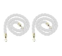 YHNNH, Corda di barriera in canapa for il controllo della folla, corda for montanti industriale for carichi pesanti, con ganci for concerti in hotel, teatro/(White,Length 3M/9.8Ft/118In)