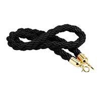 YHNNH, Corda for montanti sospesa lunga attorcigliata, barriera for funi di controllo della folla for carichi pesanti/linea di coda, for sale teatri musei/(Black,Length 1M/3.3Ft/39In)