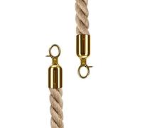 YHNNH, Corda intrecciata for il controllo della folla con ganci dorati, corde divisorie for banche/banconi/concerti divisori for code cinematografiche, corda di canapa for montanti/(2.5M/8.2Ft)