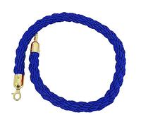 YHNNH, Corda intrecciata for montanti for tappeti, corde barriera in canapa for carichi pesanti con ganci dorati, for ristoranti/hotel/cinema controllo folla/(Blue,Length 2.5M/8.2Ft/98.4In)