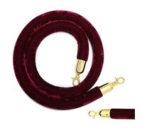 YHNNH, Corde barriera con ganci in acciaio inossidabile, corda for montanti della coda for il controllo della folla di ospedali/banche, for feste in hotel(Wine Red,1M/39Inch/3.3Ft)