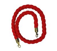 YHNNH, Corde Barriera con Gancio, Corda Ritorta con Stanchion VIP for Coda Pesante, for Biglietterie Wexhibition Controllo Folla/(Red,1M/39Inch/3.3Ft)