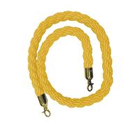 YHNNH, Corde Barriera con Gancio, Corda Ritorta con Stanchion VIP for Coda Pesante, for Biglietterie Wexhibition Controllo Folla/(Yellow,0.9M/36Inch/3Ft)