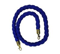 YHNNH, Corde Barriera con Gancio, Corda Ritorta con Stanchion VIP for Coda Pesante, for Biglietterie Wexhibition Controllo Folla/(Blue,1M/39Inch/3.3Ft)