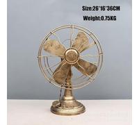 YHNNH Decorazioni Ventilatore Retro, Piccola Ventola da Scrivania, Decorazione Antica Retro per Desktop (colori multipli), Gold