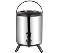 YHNNH, Dispenser for bevande calde e ghiacciate isolato, secchiello for latte for bevande in acciaio inossidabile con rubinetto, brocca for barattolo di acqua for tè e limonata(14L)