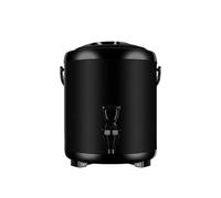 YHNNH, Dispenser for bevande isolato con superficie opaca a doppia parete isolata in acciaio inossidabile for caffè, tè, latte, zuppa, buffet for feste in famiglia(Black,6L)