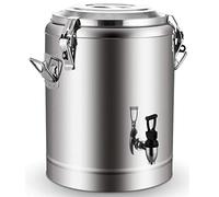 YHNNH, Dispenser for bevande isolato in acciaio inossidabile con rubinetto - Isolamento caldo e freddo for 20 ore for tè, acqua, caffè, bevande ghiacciate(30L)