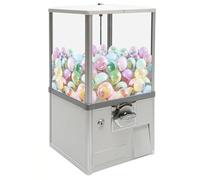 YHNNH, Distributore automatico di monete da 25 centesimi, distributore automatico di caramelle gommose for la casa, distributore automatico di caramelle gommose, rosso(White)