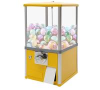 YHNNH, Distributore automatico di monete da 25 centesimi, distributore automatico di caramelle gommose for la casa, distributore automatico di caramelle gommose, rosso(Yellow)