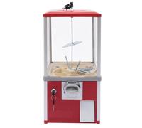 YHNNH, Distributore automatico di monete da 25 centesimi, distributore automatico di caramelle gommose for la casa, distributore automatico di caramelle gommose, rosso(Red)