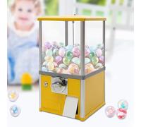 YHNNH, distributore automatico piccolo distributore automatico distributore di caramelle a gettoni macchina for prezzi macchina for gomme da masticare con chiavi for palline da 4,5-5,5 cm,Red(Yellow)