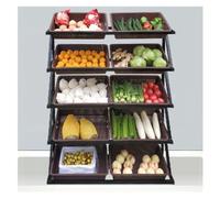 YHNNH, Espositore for frutta e verdura for supermercato, porta patatine, cestini portaoggetti for snack, ripiano for cestino da cucina di grande capacità(120x35x140cm/47.2x13.8x55.1in)