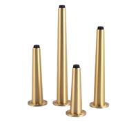 YHNNH, Gambe for mobili, piedini for mobili in 4 pezzi, piedini for mobili in ottone puro, piedini for divani a cono verticale, gambe di supporto di ricambio, altezza regolabile for tavolino, mobile T