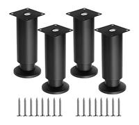 YHNNH, Gambe for mobili, Set di 4 Gambe for mobili in Acciaio Inossidabile, Gambe for Mobili di Ricambio in Metallo, Piedini di Supporto ad Altezza Regolabile, for Ripiani for Armadi, divani, tavolini