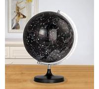 YHNNH， Globo della costellazione Globo celeste trasparente da 32 cm Nero con lampada a globo illuminata Globo celeste in plastica da scrivania for bambini (Nero con luce)