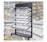 YHNNH, Grande espositore for scaffali for supermercati a 4 5 6 livelli, supporto for patatine da pavimento for snack, frutta e verdura con scatole(4 Tier)