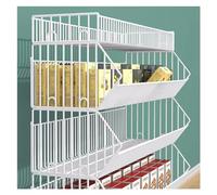 YHNNH, Grande scaffale for snack da supermercato a 4 strati, espositore commerciale for vendita al dettaglio for patatine/bevande/lattina/giocattoli(White,90x45x110cm)