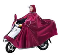 YHNNH, Impermeabile da Ciclismo con Copertura for Specchio, Mantella Antipioggia Singola/Doppia con Catena Scorrevole for Il Collo, for Bici da Motociclista E-Bike
