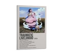 YHNNH Jazmin Bean Traumatic LivelihoodRetro Poster artistico da parete in stile classico, decorazione perfetta per biblioteche, bar o home theatre, 20 x 30 cm, stile cornice
