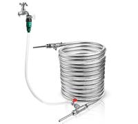 YHNNH, Kit refrigeratore, refrigeratore for Mosto controcorrente, Tubo di Raffreddamento in Acciaio Inossidabile da 3/8'' X 10M, scambiatore for Birra Fatta in casa, Tubo a serpentina(with Hose)