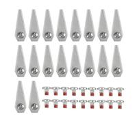 YHNNH Lama di Ricambio for Tosaerba da 18 Pezzi, Lama for Macchina Mobile Automatica in Acciaio Inossidabile, Placcatura in Titanio, Compatibile con Bosch, Indego, 800 1000 1200(Silver)