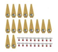 YHNNH Lama di Ricambio for Tosaerba da 18 Pezzi, Lama for Macchina Mobile Automatica in Acciaio Inossidabile, Placcatura in Titanio, Compatibile con Bosch, Indego, 800 1000 1200(Gold)